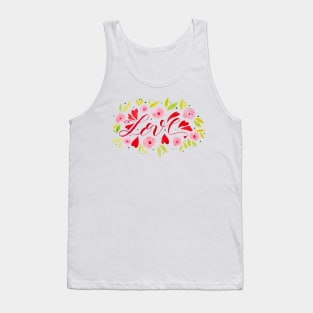 Love and flowers - pink and red Tank Top